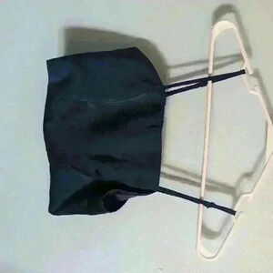 Showpo blue satin crop top